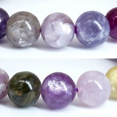 画像2: ミックスマイカ 10mm ブレスレット ブラジル産 【一点もの】 mixed mica マイカ 雲母 マルチカラー パープル 鉱物 浄化 お守り パワーストーン 天然石 パワーストーン (2)
