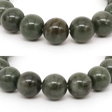 画像2: 出雲碧玉 緑 ブレスレット 10mm 島根県産 IZUMO Jasper 出雲 神話 歴史 日本銘石 天然石 パワーストーン カラーストーン (2)
