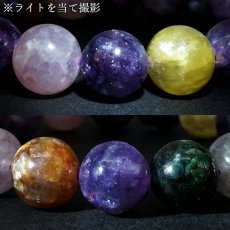 画像3: ミックスマイカ 13mm ブレスレット ブラジル産 【一点もの】 mixed mica マイカ 雲母 マルチカラー パープル 鉱物 浄化 お守り パワーストーン 天然石 パワーストーン (3)