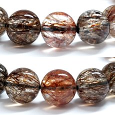 画像2: スーパールチル 10.5mm ブレスレット ブラジル産 【一点もの】 フォリエーテッドマイカインクォーツ Super rutile マイカ 雲母 鉱物 浄化 お守り パワーストーン 天然石 パワーストーン (2)