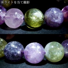 画像3: ミックスマイカ 12mm ブレスレット ブラジル産 【一点もの】 mixed mica マイカ 雲母 マルチカラー パープル 鉱物 浄化 お守り パワーストーン 天然石 パワーストーン (3)