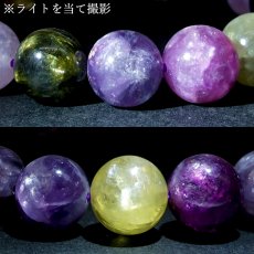 画像3: ミックスマイカ 11mm ブレスレット ブラジル産 【一点もの】 mixed mica マイカ 雲母 マルチカラー パープル 鉱物 浄化 お守り パワーストーン 天然石 パワーストーン (3)