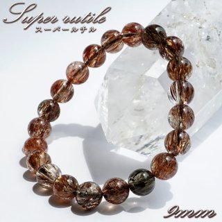 マカバスター×スーパーセブン×ルチルクォーツ 天然石ブレスレット 高品質++]ミックススーパーセブンブレスレット（約7mm玉） - 埼玉県