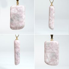 画像2: 糸魚川翡翠 ピンク ペンダントトップ 新潟県産 【一点物】 ITOIGAWA Pink Jade ステンレス 日本銘石 国石 希少 糸魚川ひすい お守り 浄化 天然石 パワーストーン カラーストーン (2)