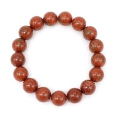 画像3: 山形碧玉 赤 12mm ブレスレット 山形県産 YAMAGATA Jasper 出羽三山 月山 羽黒山 湯殿山 碧玉 日本銘石 天然石 パワーストーン カラーストーン (3)