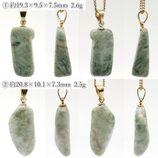 画像2: 糸魚川翡翠 ペンダントトップ 新潟県産 日本銘石 【一点もの】 翡翠 Itoigawa Jade ステンレス サージカル 翡翠 ひすい 希少 国石 お守り 浄化 天然石 パワーストーン (2)