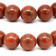 画像2: 山形碧玉 赤 12mm ブレスレット 山形県産 YAMAGATA Jasper 出羽三山 月山 羽黒山 湯殿山 碧玉 日本銘石 天然石 パワーストーン カラーストーン (2)
