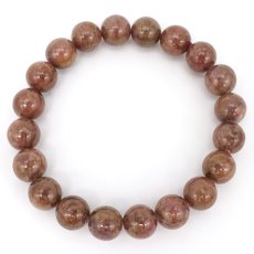 画像3: 稲倉ロードクロサイト ブレスレット チョコレート 10mm 【一点物】 北海道産 INAKURA Rhodochrosite 積丹半島 稲倉石鉱山 菱マンガン鉱 日本銘石 天然石 パワーストーン カラーストーン (3)