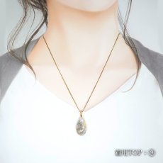 画像8: ガーデンクォーツ ペンダントトップ ドロップ ブラジル産 【 一点物 】 Garden Quaetz ステンレス 日本製 天然石 パワーストーン カラーストーン (8)