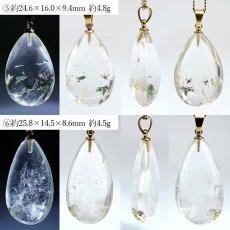 画像4: ガーデンクォーツ ペンダントトップ ドロップ ブラジル産 【 一点物 】 Garden Quaetz ステンレス 日本製 天然石 パワーストーン カラーストーン (4)