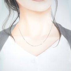 画像3: K18 ネックレスチェーン 45cm 平アズキ スライド式 約1.8g【一点物】イタリア製 ホワイトゴールド ホワイト necklace ジュエリー 宝飾品 (3)