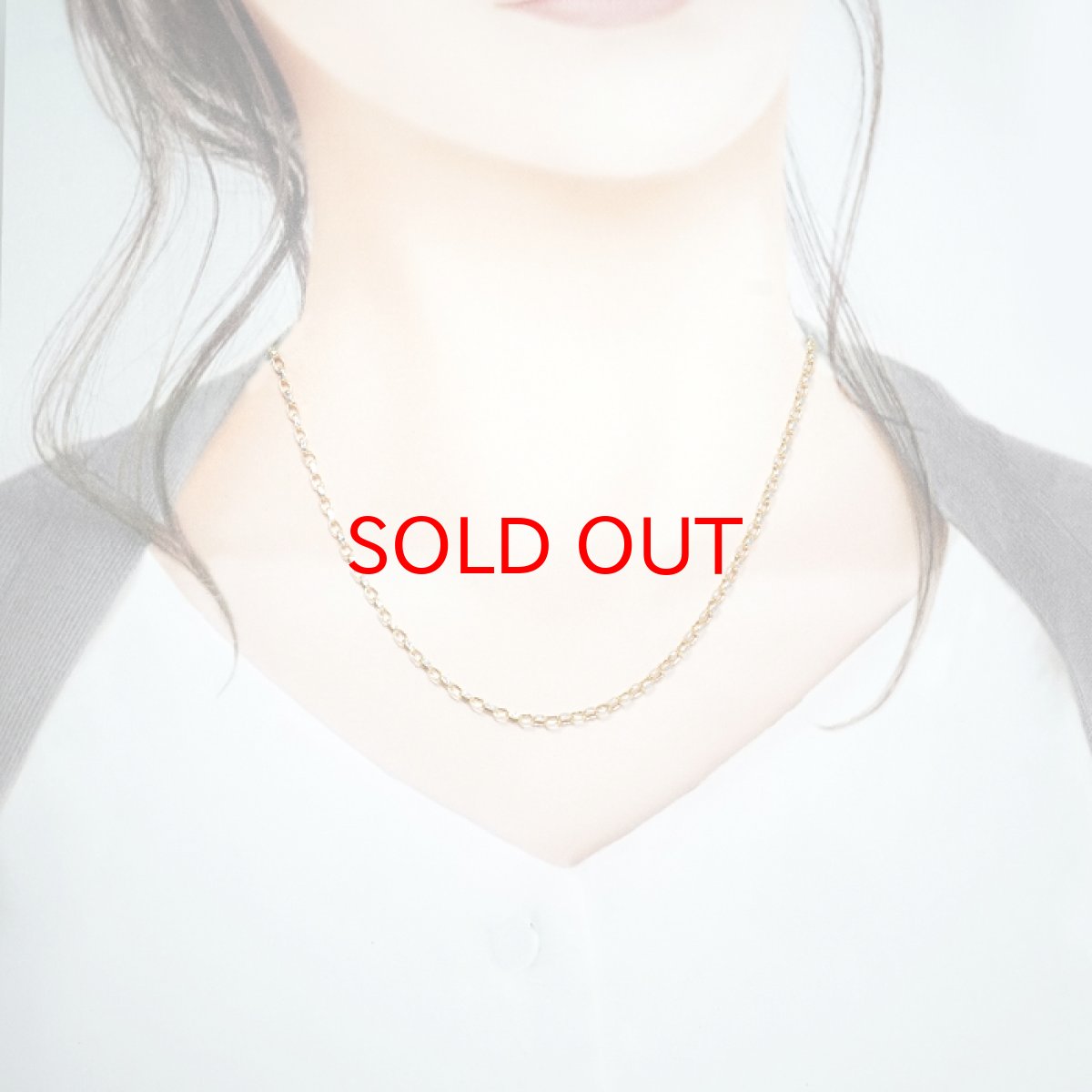 画像3: K18 ネックレスチェーン 50cm 約2.7g【一点物】イタリア製 ホワイトゴールド ゴールド デザイン necklace ジュエリー 宝飾品 (3)