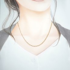 画像3: K18 ネックレスチェーン 50cm 約2.7g【一点物】イタリア製 ホワイトゴールド ゴールド デザイン necklace ジュエリー 宝飾品 (3)