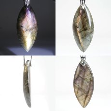 画像2: ゴールデンラブラドライト ペンダントトップ マダガスカル産 【一点もの】ステンレス Aカン Labradorite 曹灰長石 天然石 パワーストーン カラーストーン (2)