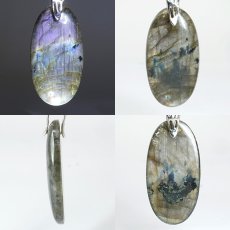 画像2: ゴールデンラブラドライト ペンダントトップ マダガスカル産 【一点もの】ステンレス Aカン Labradorite 曹灰長石 楕円形 天然石 パワーストーン カラーストーン (2)