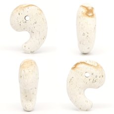画像2: 白天草石 約30mm 勾玉 熊本県産 上天草大矢野町 White AMAKUSA Stone 木目なし 雲母 日本銘石 天然石 パワーストーン カラーストーン (2)