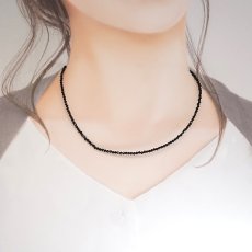 画像3: ブラックスピネル ネックレス 多面カット 中国産 誕生石 天然石 パワーストーン カラーストーン (3)