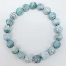 画像3: パープルラリマー 9mm ブレスレット【一点物】ドミニカ産 Purple Larimar ラリマー 希少 紫 天然石 パワーストーン カラーストーン (3)