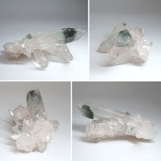 画像2: マニハール水晶 クラスター 182.4g インド・マニハール産 【一点もの】 Manihar Quartz 原石 ヒマラヤ 結晶 お守り 浄化 天然石 パワーストーン カラーストーン (2)