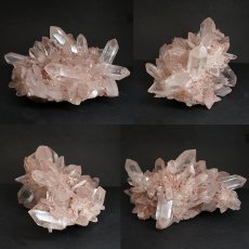 画像2: マニカラン水晶 クラスター 1.7kg ヒマラヤ産 【一点物】 Manikarn Quartz 原石 ピンク 水晶 クォーツ 透明度 ヒマラヤ水晶 ヒーリング 浄化 天然石 パワーストーン (2)