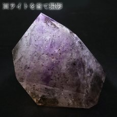 画像6: エレスチャルクォーツ ポリッシュ 123.5g ブラジル産【山梨甲府研磨】一点もの Elestial Quartz 原石 骸骨水晶 パーフェクトストーン 浄化 天然石 パワーストーン (6)