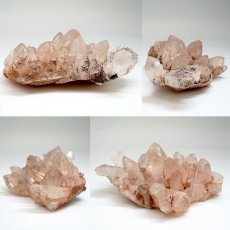 画像2: マニカラン水晶 クラスター ヒマラヤ産 【一点物】 Manikarn Quartz 原石 ピンク 水晶 クォーツ 透明度 ヒマラヤ水晶 ヒーリング 浄化 天然石 パワーストーン (2)