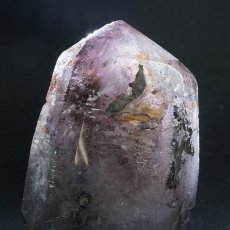 画像4: エレスチャルクォーツ ポリッシュ 259.1g ブラジル産【山梨甲府研磨】一点もの Elestial Quartz 原石 骸骨水晶 パーフェクトストーン お守り 浄化 天然石 パワーストーン (4)
