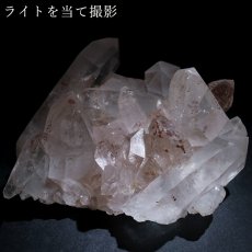 画像7: マニカラン水晶 クラスター ヒマラヤ産 【一点物】 Manikarn Quartz 原石 ピンク 水晶 クォーツ 透明度 ヒマラヤ水晶 ヒーリング 浄化 天然石 パワーストーン (7)