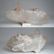 画像2: マニカラン水晶 クラスター ヒマラヤ産 【一点物】 Manikarn Quartz 原石 ピンク 水晶 クォーツ 透明度 ヒマラヤ水晶 ヒーリング 浄化 天然石 パワーストーン (2)