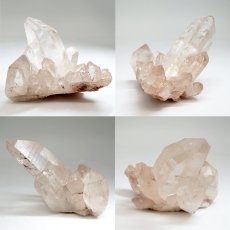 画像2: マニカラン水晶 クラスター ヒマラヤ産 【一点物】 Manikarn Quartz 原石 ピンク 水晶 クォーツ 透明度 ヒマラヤ水晶 ヒーリング 浄化 天然石 パワーストーン (2)