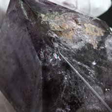 画像5: エレスチャルクォーツ ポリッシュ 123.5g ブラジル産【山梨甲府研磨】一点もの Elestial Quartz 原石 骸骨水晶 パーフェクトストーン 浄化 天然石 パワーストーン (5)