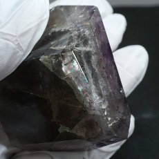 画像4: エレスチャルクォーツ ポリッシュ 123.5g ブラジル産【山梨甲府研磨】一点もの Elestial Quartz 原石 骸骨水晶 パーフェクトストーン 浄化 天然石 パワーストーン (4)