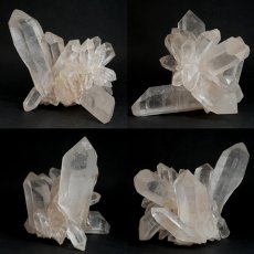 画像2: マニカラン水晶 クラスター ヒマラヤ産 【一点物】 Manikarn Quartz 原石 ピンク 水晶 クォーツ 透明度 ヒマラヤ水晶 ヒーリング 浄化 天然石 パワーストーン (2)