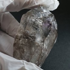 画像5: エレスチャルクォーツ ポリッシュ 80.2g ブラジル産【山梨甲府研磨】一点もの Elestial Quartz 原石 骸骨水晶 パーフェクトストーン お守り 浄化 天然石 パワーストーン (5)