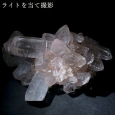 画像8: マニカラン水晶 クラスター ヒマラヤ産 【一点物】 Manikarn Quartz 原石 ピンク 水晶 クォーツ 透明度 ヒマラヤ水晶 ヒーリング 浄化 天然石 パワーストーン (8)