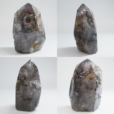 画像2: エレスチャルクォーツ ポリッシュ 259.1g ブラジル産【山梨甲府研磨】一点もの Elestial Quartz 原石 骸骨水晶 パーフェクトストーン お守り 浄化 天然石 パワーストーン (2)