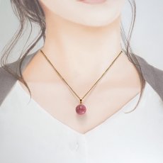 画像4: 愛知ロードナイト ペンダントトップ 愛知県産 AICHI Rhodonite 12mm 球体 ゴールド シルバー ステンレス 丸 マンガン 日本銘石 天然石 パワーストーン カラーストーン (4)