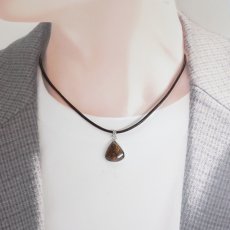 画像4: ファイヤーアゲート ペンダントトップ SV925 メキシコ産【一点もの】Fire Agate 覆輪 フクリン メノウ アゲート 浄化 お守り 天然石 パワーストーン カラーストーン (4)