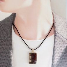 画像8: フラワージャスパー ペンダントトップ SV925 インドネシア産 【一点物】 Flower Jasper 覆輪 フクリン ジャスパー お守り 浄化 天然石 パワーストーン カラーストーン (8)