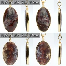 画像7: フラワージャスパー ペンダントトップ SV925 インドネシア産 【一点物】 Flower Jasper 覆輪 フクリン ジャスパー お守り 浄化 天然石 パワーストーン カラーストーン (7)