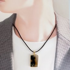 画像5: イリスモスアゲート ペンダントトップ SV925 インドネシア産 【一点物】 Iris Moss Agate 覆輪 フクリン メノウ アゲート お守り 浄化 天然石 パワーストーン カラーストーン (5)