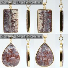 画像5: フラワージャスパー ペンダントトップ SV925 インドネシア産 【一点物】 Flower Jasper 覆輪 フクリン ジャスパー お守り 浄化 天然石 パワーストーン カラーストーン (5)