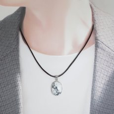 画像4: デンドライトオパール ペンダントトップ SV925 メキシコ産 【一点物】Dendritic Opal ローズカット 覆輪 フクリン オパール 蛋白石 天然石 パワーストーン カラーストーン (4)