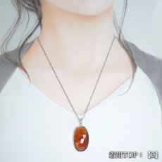 画像5: オレンジガーネット ペンダントトップ SV925 スリランカ産【一点物】Orange Garnet ローズカット 覆輪 フクリン ガーネット ヘソナイト 天然石 パワーストーン カラーストーン (5)