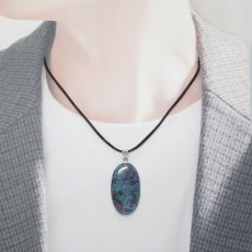 画像4: ルビーインカイヤナイト ペンダントトップ SV925 インド産【一点物】Ruby in kyanite 覆輪 フクリン ルビー カイヤナイト 紅玉 藍晶石 天然石 パワーストーン カラーストーン (4)