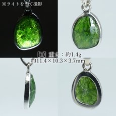 画像2: ダイオプサイト ペンダントトップ SV925 ロシア産【一点物】Diopside ローズカット 覆輪 フクリン 透輝石 天然石 パワーストーン カラーストーン (2)