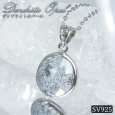 画像1: 【20%OFFセール】 デンドライトオパール ペンダントトップ SV925 メキシコ産 【一点物】Dendritic Opal ローズカット 覆輪 フクリン オパール 蛋白石 天然石 パワーストーン カラーストーン (1)