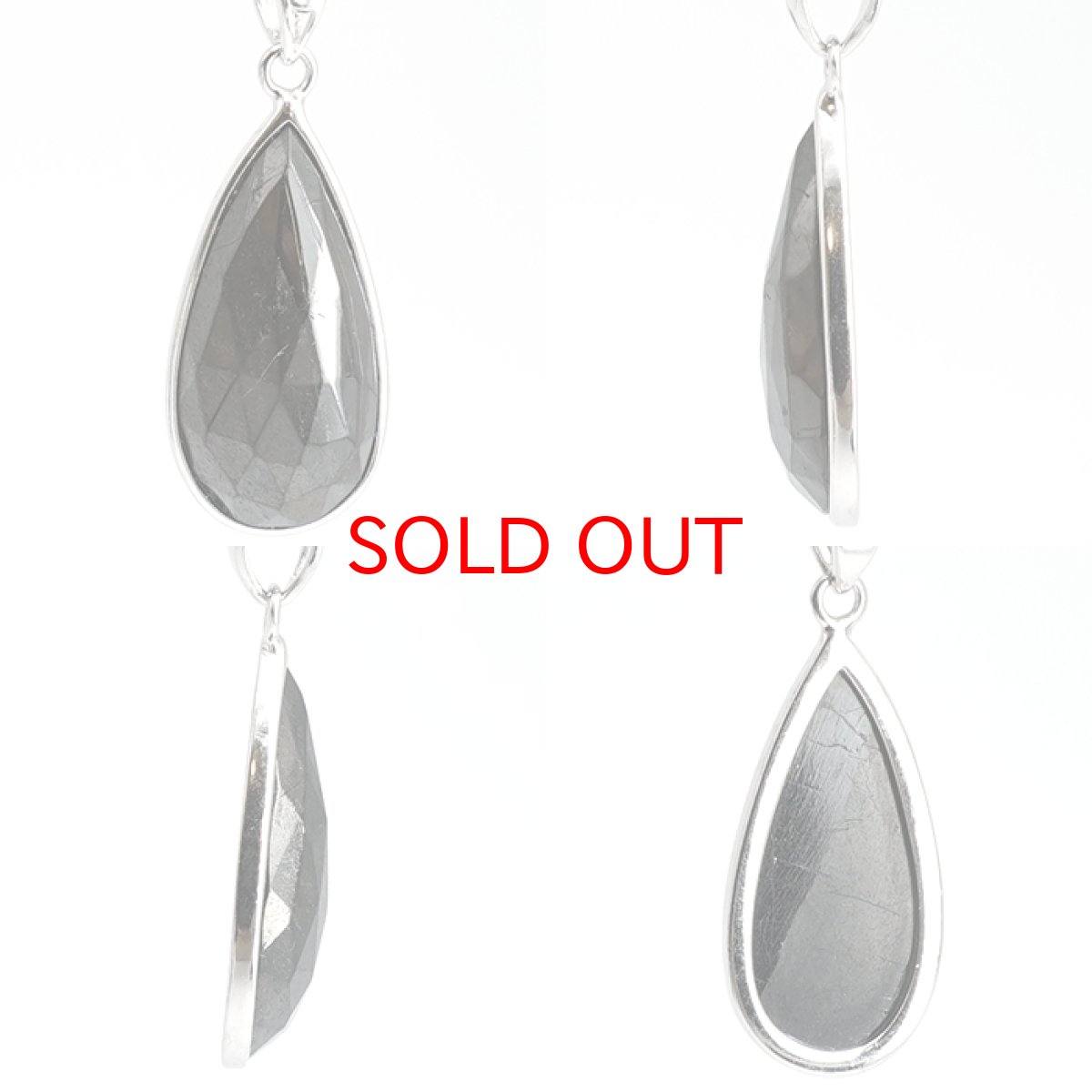 画像2: 【20%OFFセール】 シュンガイト ペンダントトップ SV925 ロシア産 【一点もの】 Shungite ローズカット 覆輪 フクリン シュンガ石 フラーレン 天然石 パワーストーン カラーストーン (2)