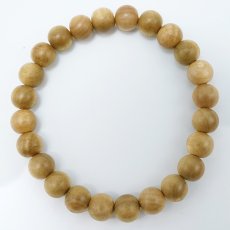 画像3: 会津桜(あいづさくら) ブレスレット 8mm 福島県産 【日本銘木】47都道府県 AIZU Sakura 自社製 日本製 天然木 パワーズウッド (3)