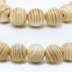 画像2: 南部赤松(なんぶあかまつ) ブレスレット 10mm 若手県産 【日本銘木】47都道府県 NANBU Red Pine 自社製 日本製 天然木 パワーズウッド (2)